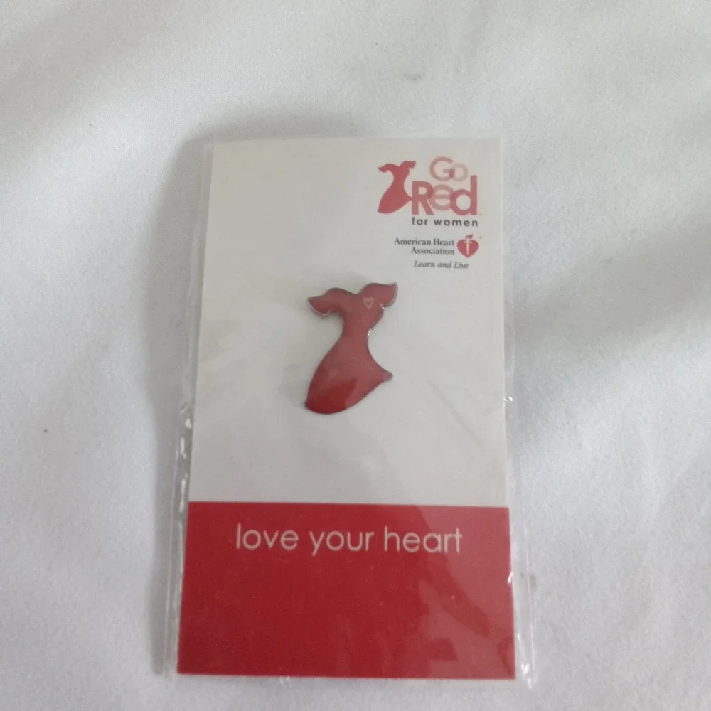 American Heart Association Go Red For Women Red Dress Enamel Pin 2007